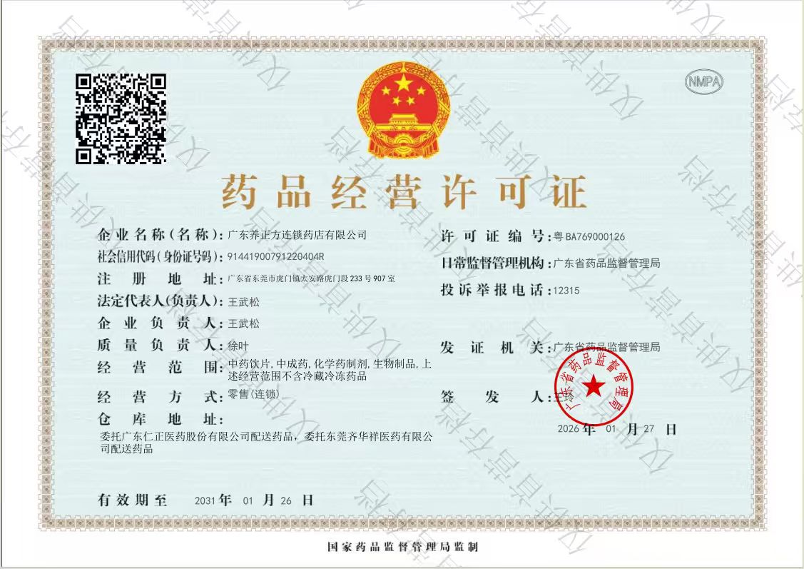药品经营许可证