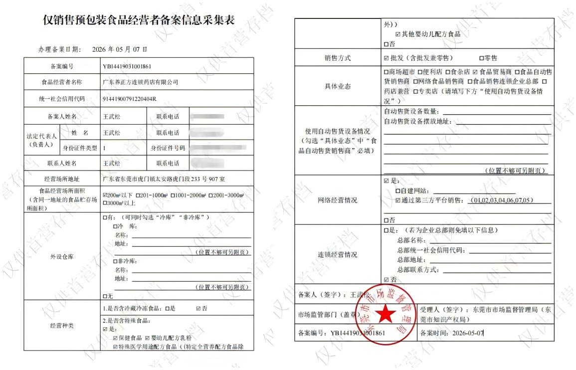 食品经营许可证